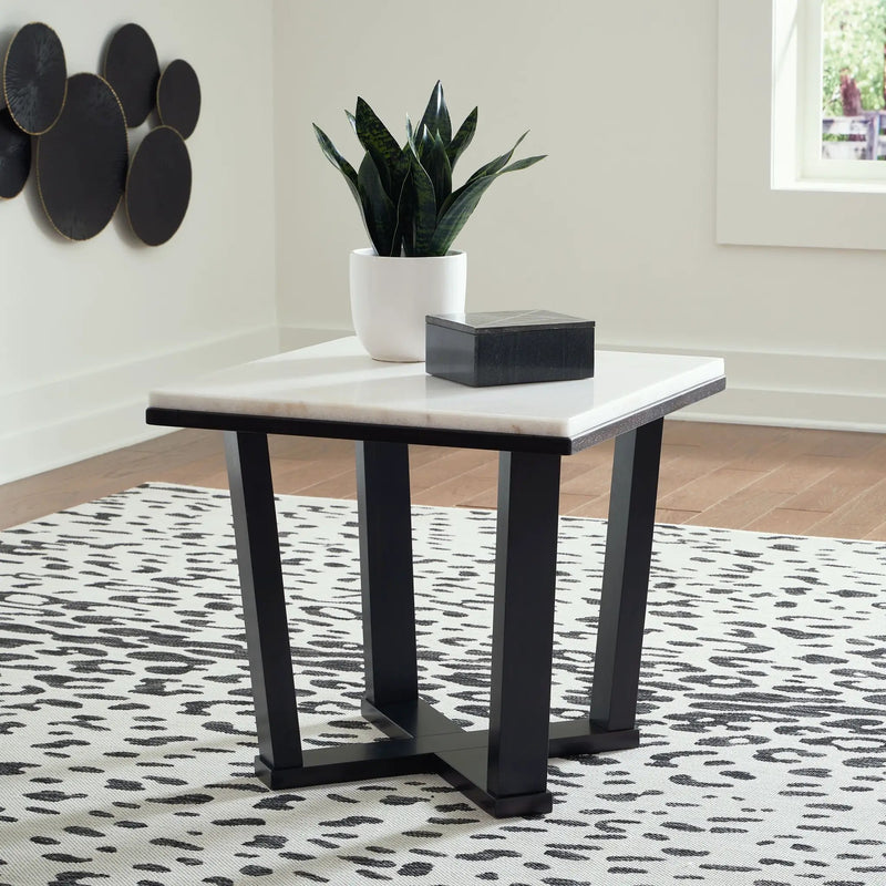 Fostead - Square End Table - White / Espresso by Unique Piece Furniture