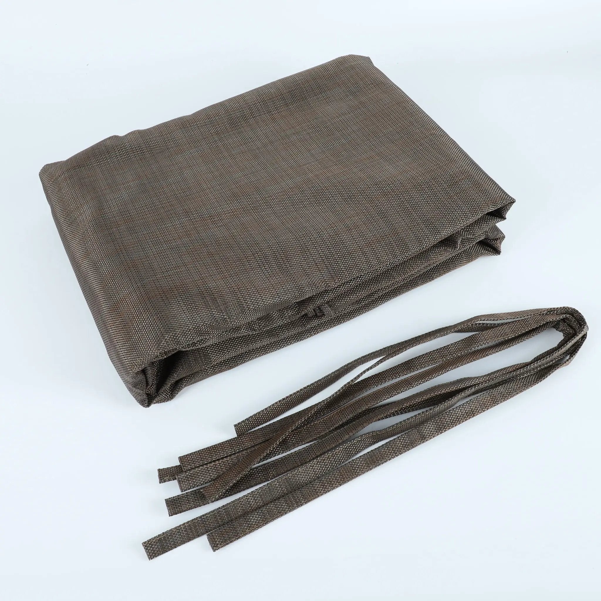 13' X 7.7' Outdoor Pergola Sun Shade Cover Cloth Patio Canopy Hdpe Permeable With Grommets - Brown by Unique Piece Furniture