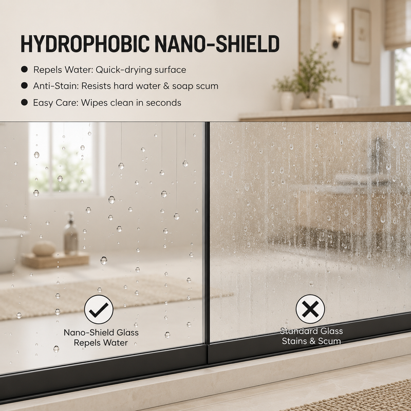 56-60" W x 72" H Framed Double Sliding Shower Door by HouseOfZazla