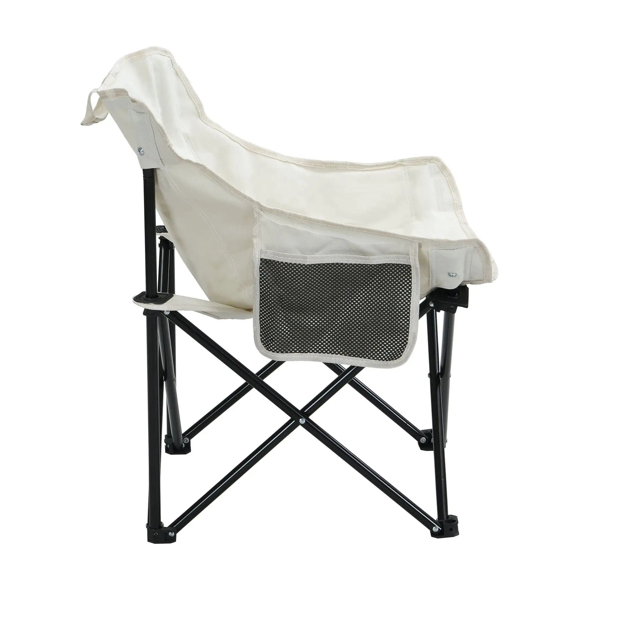 2 Pieces Outdoor Camping Chairs Folding / Portable, Comfortable Seating, Durable Steel Fram by HouseOfZazla