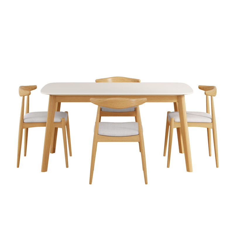 5 Piece Dining Set With Upholstered Chairs
