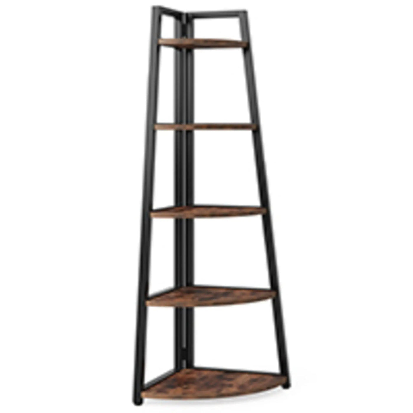 Tall 5 Tier Corner Bookshelf For Living Room by HouseOfZazla