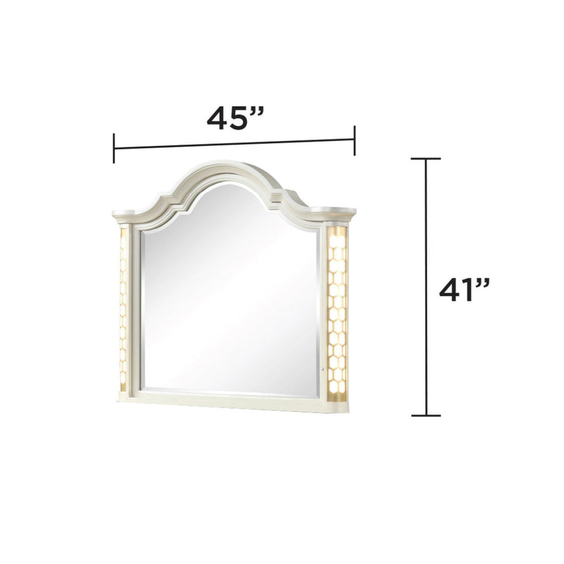 Jasmine - Mirror With Side LED Lightning (Includes Only Mirror) - Beige by HouseOfZazla