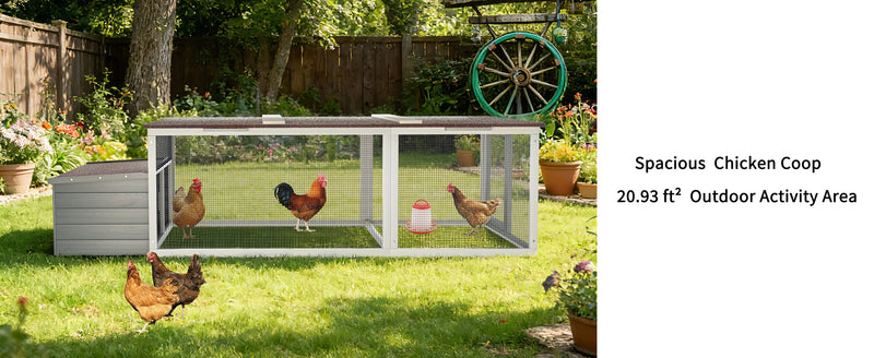 Large Chicken Coop with 20.93 Sq Ft Run by HouseOfZazla