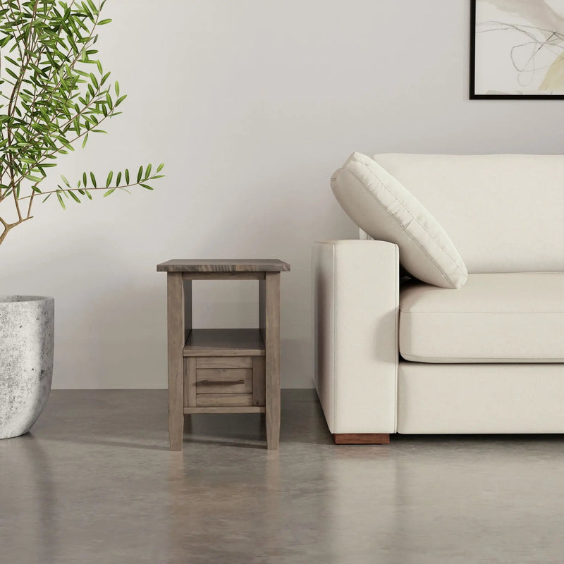 Ela - Narrow End Table - Brown by HouseOfZazla
