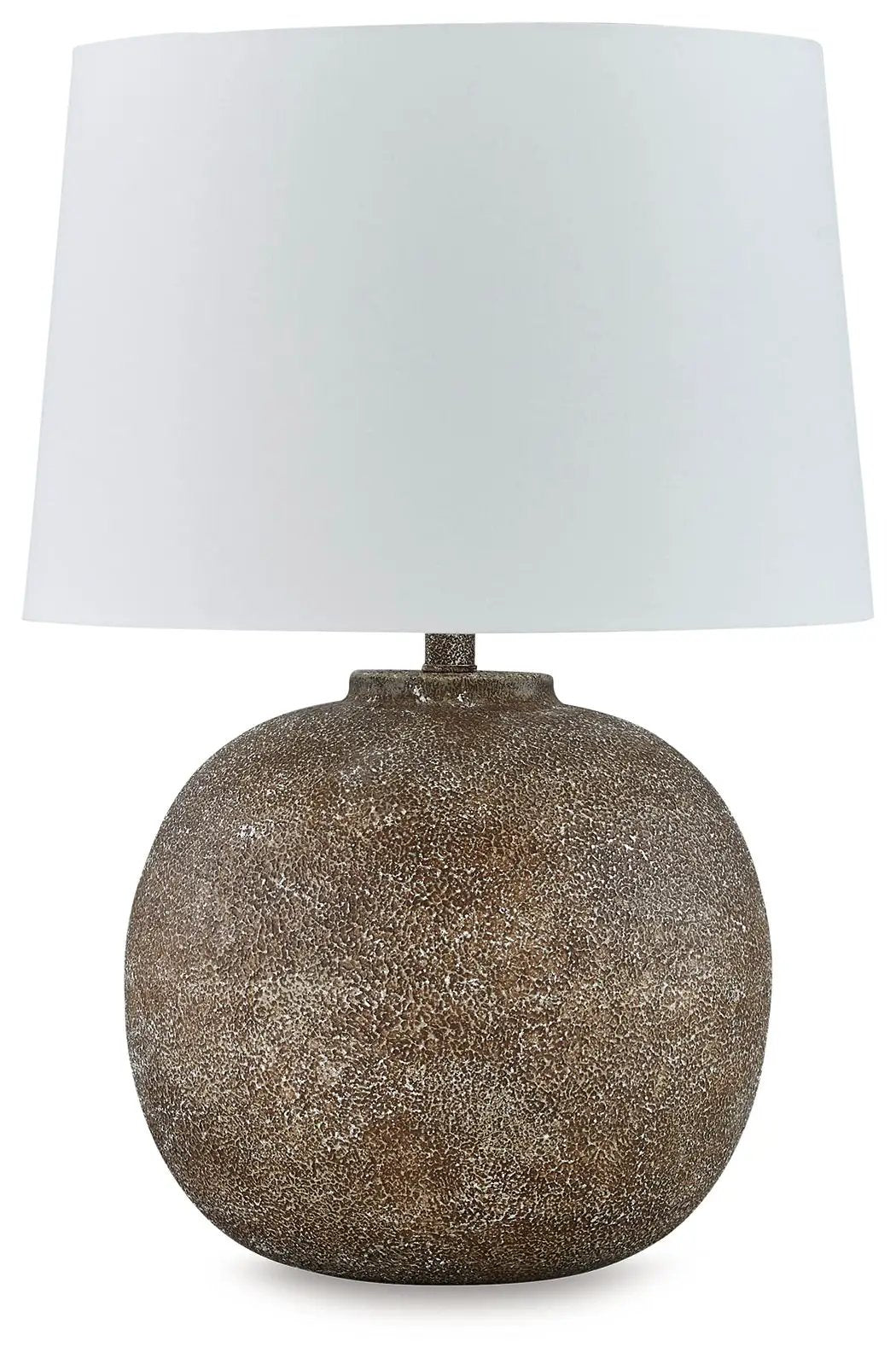 Neavesboro - Metal Table Lamp - Antique Brown / White by Unique Piece Furniture