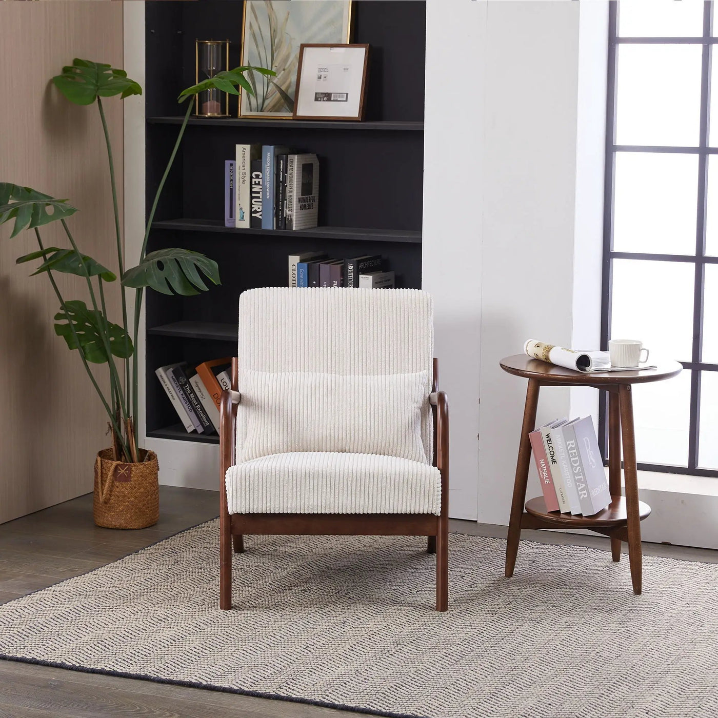 Accent Chair With Pillow And Wood Frame by HouseOfZazla