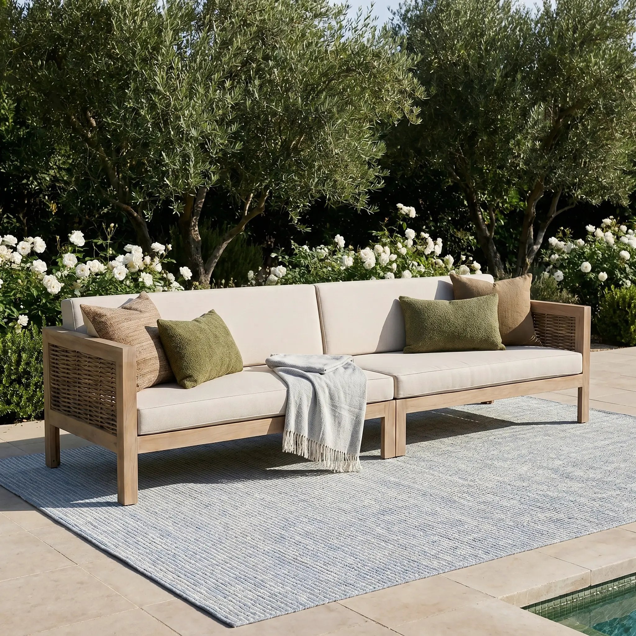Emir Acacia 4 Seater Sofa Set by HouseOfZazla