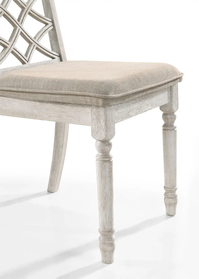 Havanna - Wide Chair With Cushion (Set of 2) - Off White by HouseOfZazla