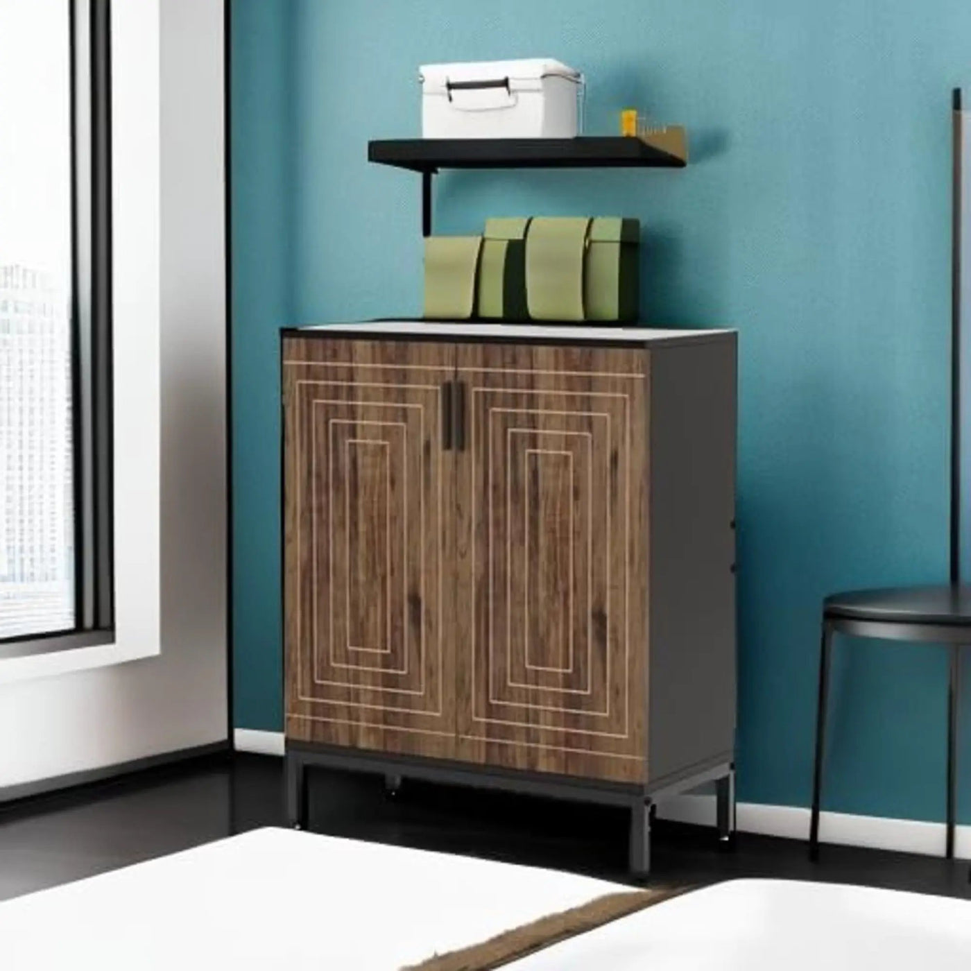 Shoe Cabinet With Doors, 5 Tiers Shoe Storage Organizer by HouseOfZazla