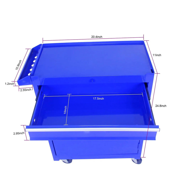 High Capacity Rolling Tool Chest With Wheels And Drawers, Storage Cabinet by HouseOfZazla