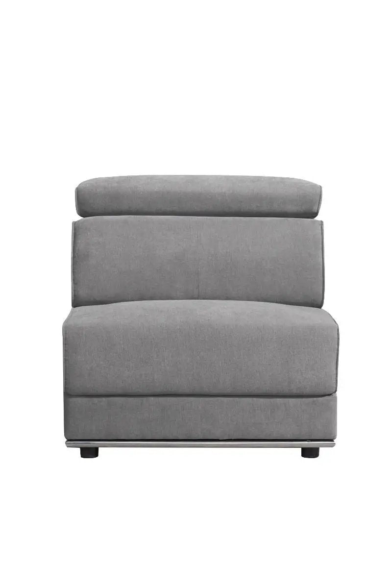 Alwin - Modular Armless Chair - Dark Gray Fabric by Unique Piece Furniture