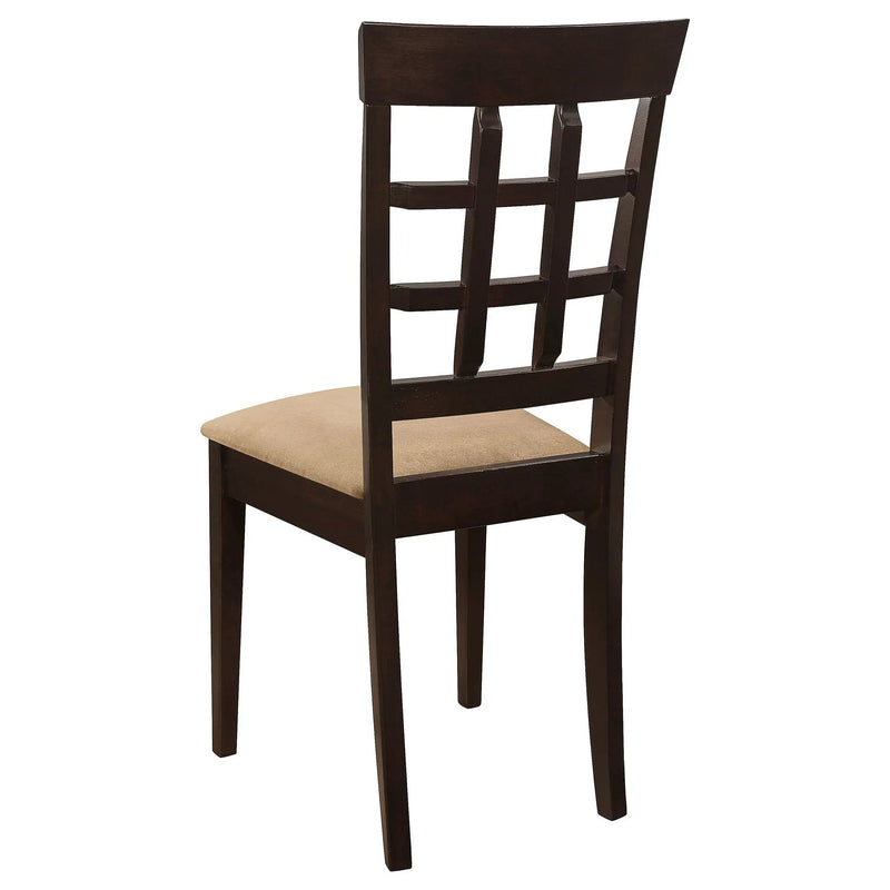 Gabriel Lattice Back Dining Side Chair Cappuccino (Set of 2) by Unique Piece Furniture