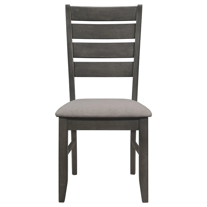 Dalila Wood Dining Side Chair Dark Grey (Set of 2) by Unique Piece Furniture