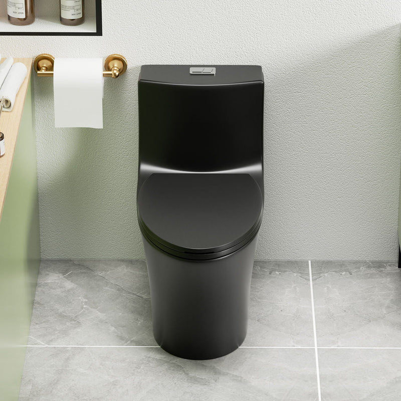 1 Piece Toilet With Dual Flush And Soft Closing Seat by HouseOfZazla