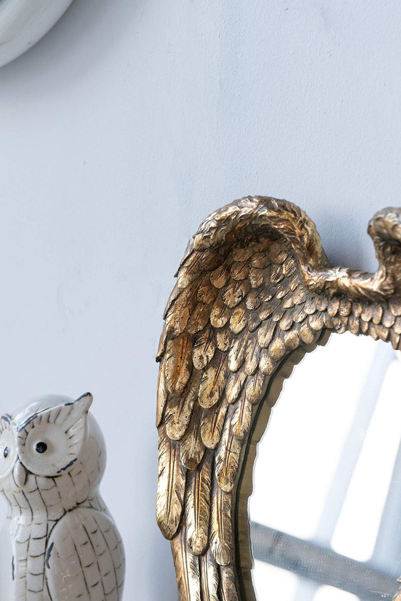 Gold Wing Accent Wall Mirror with Elegant Wing Design - Gold, photo 4 of 6