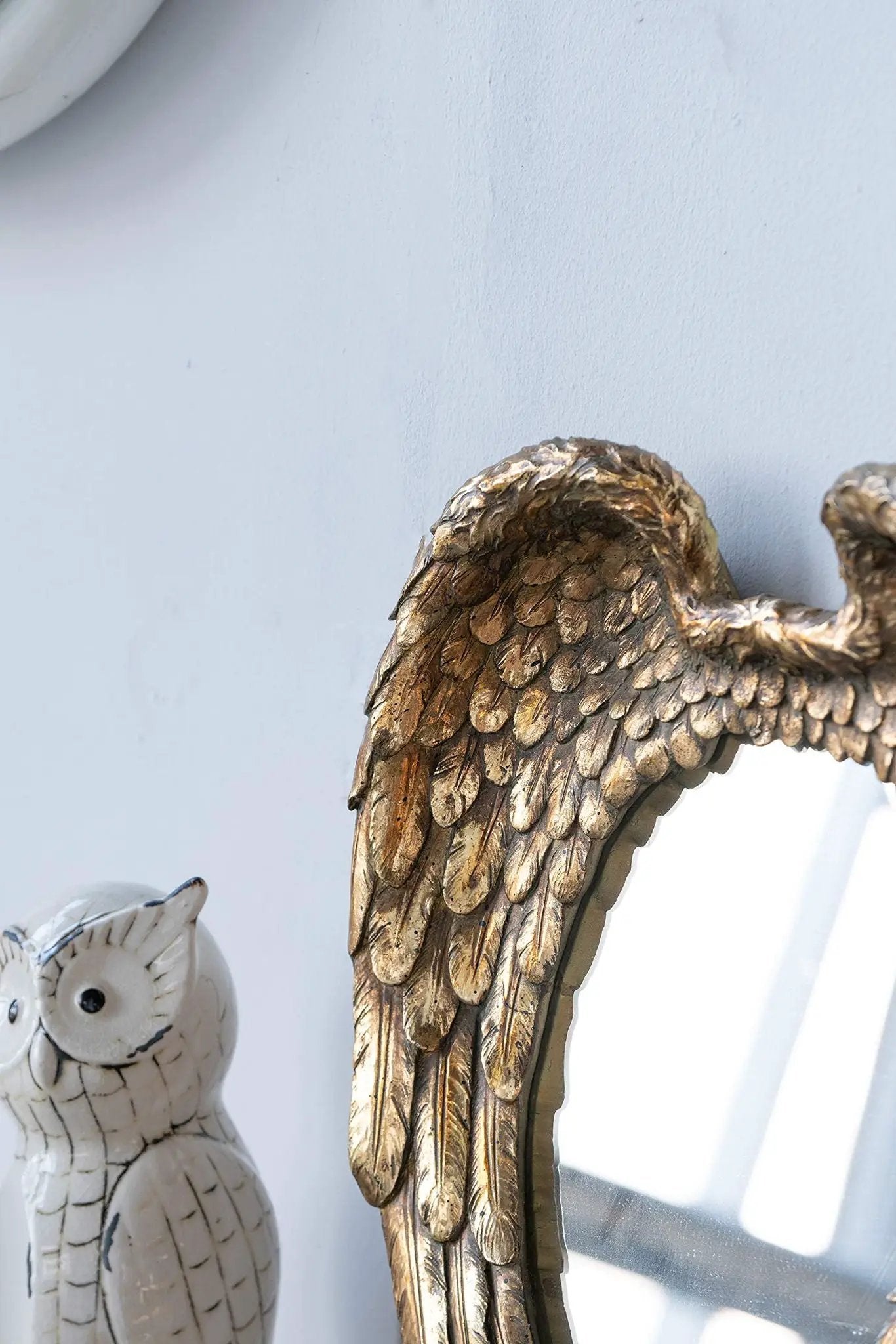 Wing Accent Mirror, Wall Mirror For Living Room - Gold by HouseOfZazla