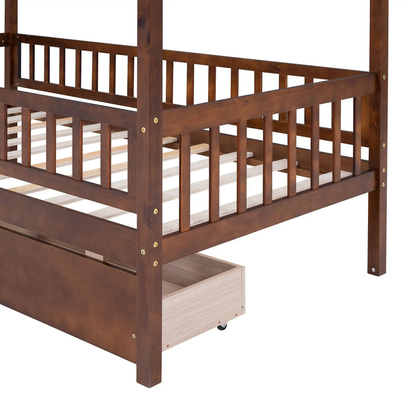House Bed With 2 Drawers by Unique Piece Furniture