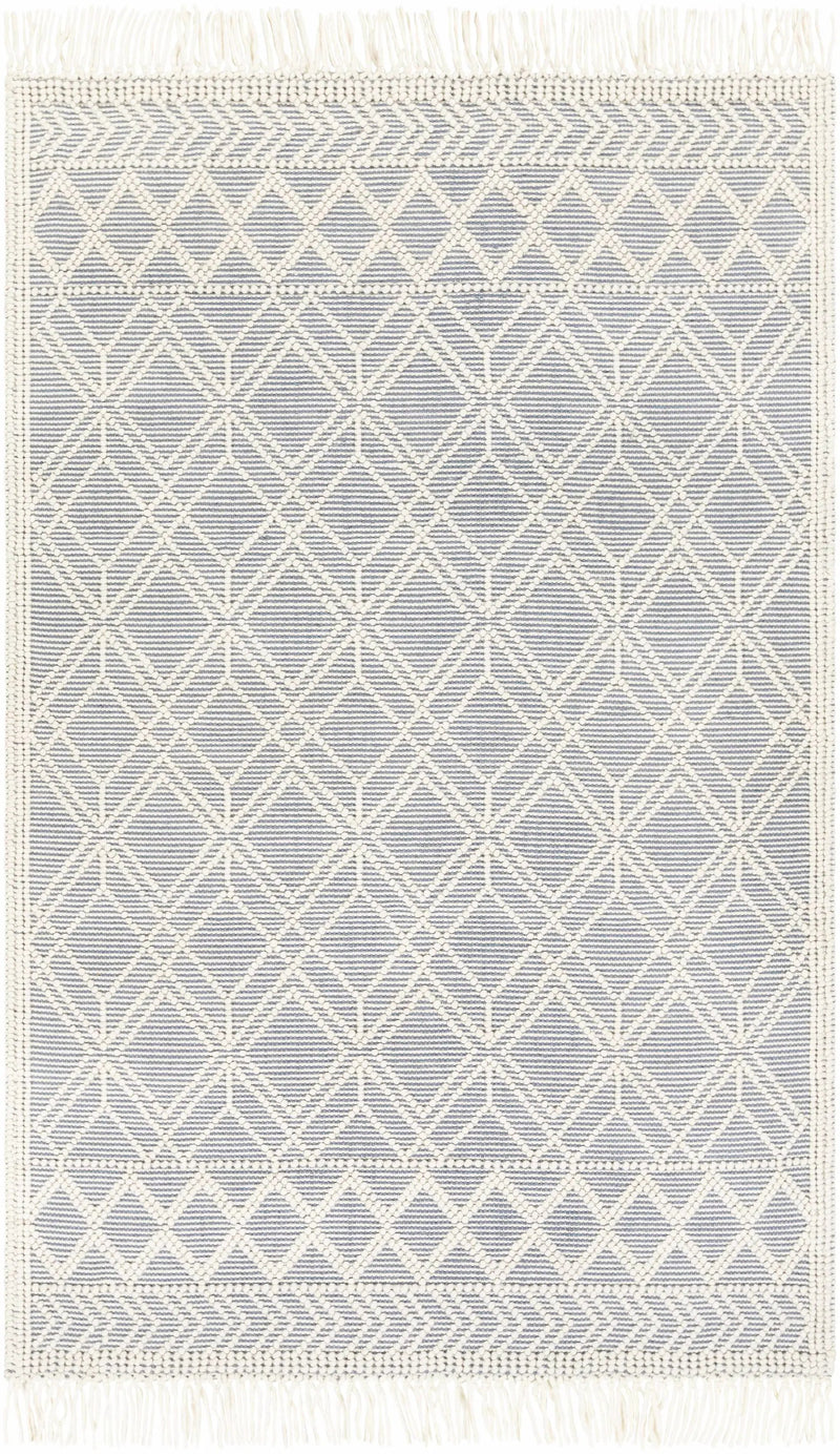 Ramsbury Ivory & Blue Area Rug by Hauteloom