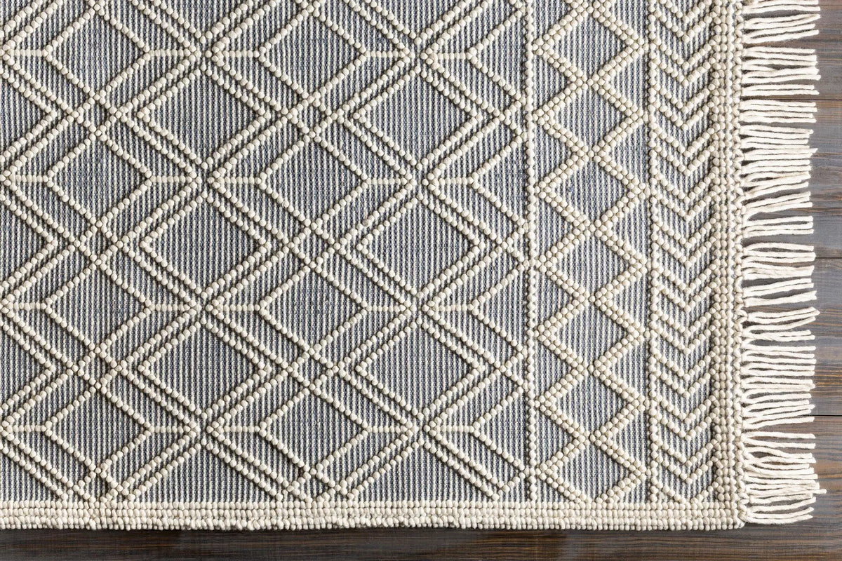 Ramsbury Ivory & Blue Area Rug by Hauteloom