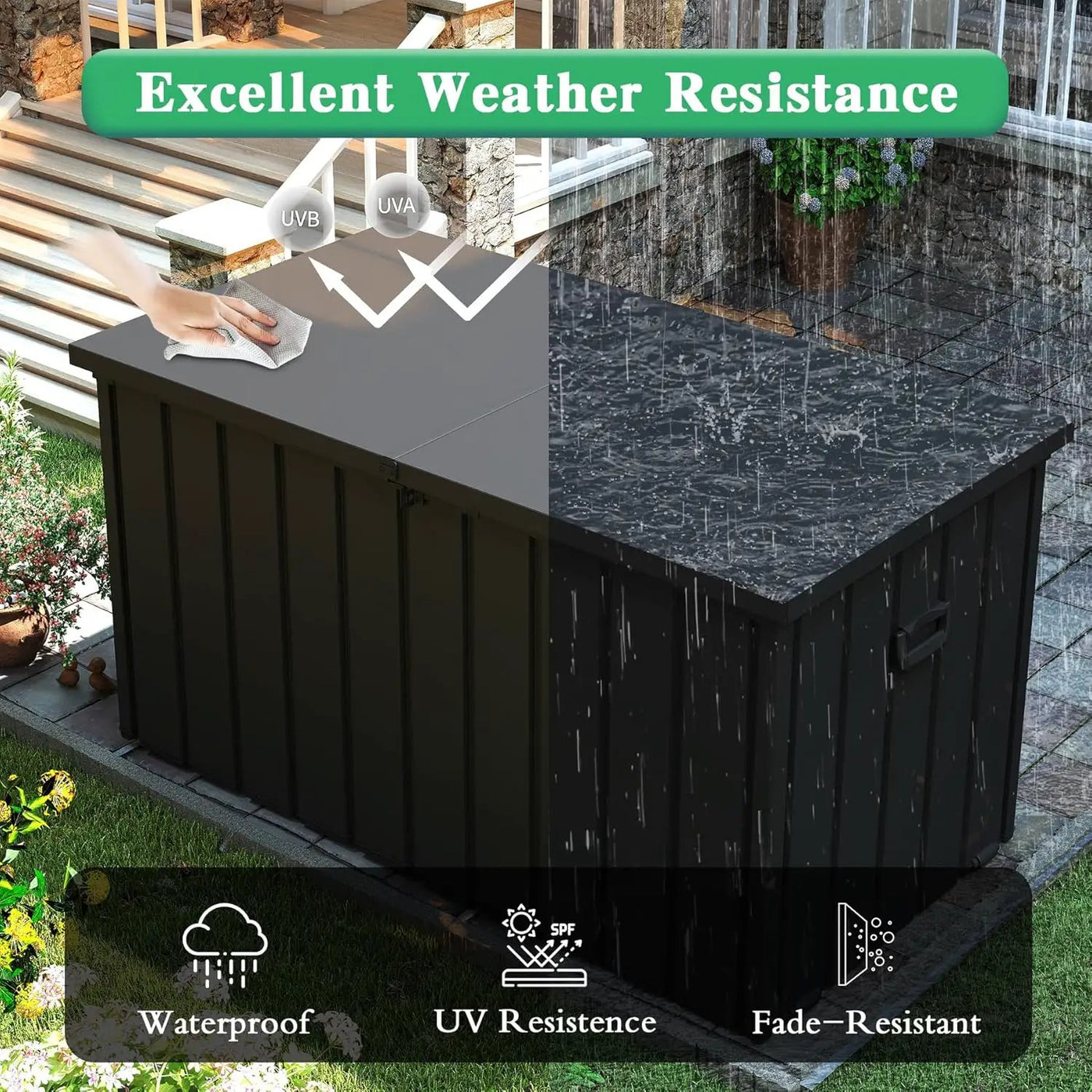 200 Gallon Metal Deck Box with Lockable Lid by HouseOfZazla