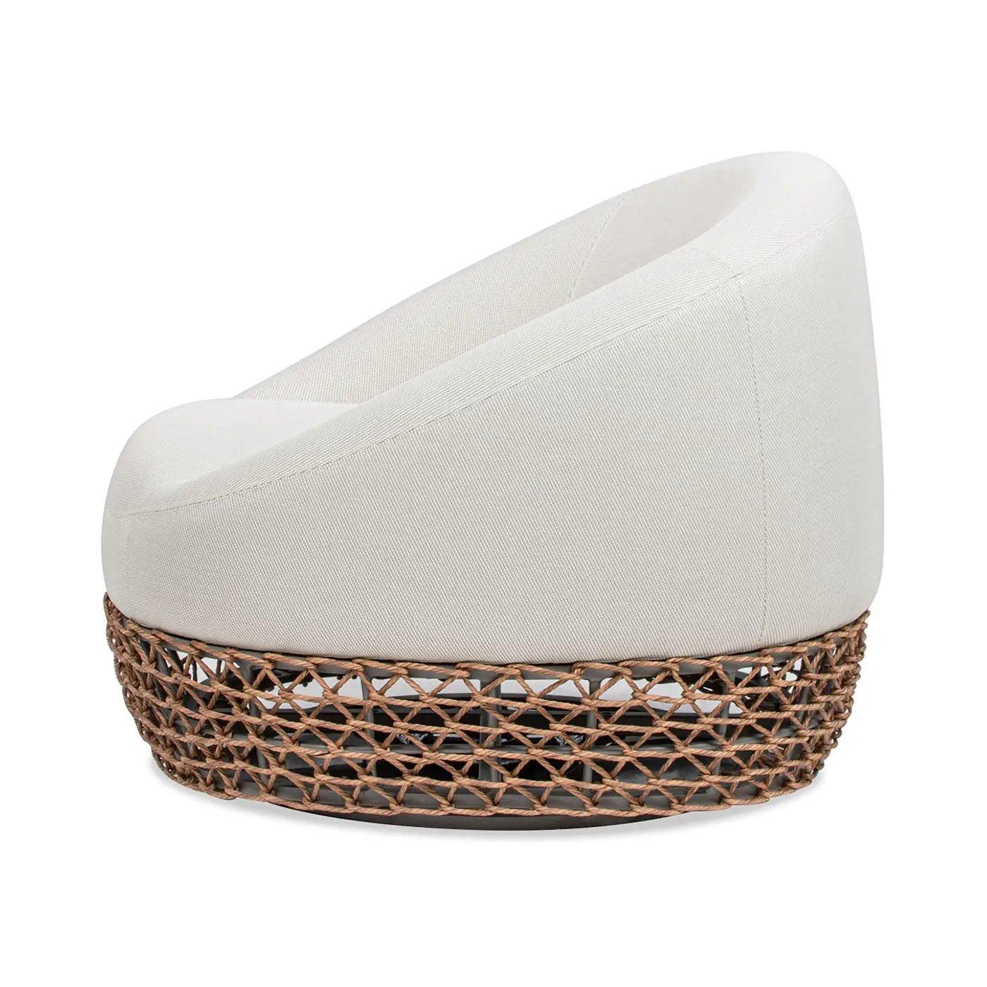 Willow - Upholstered Patio Deep Seating Armchair, Wicker Frame by HouseOfZazla