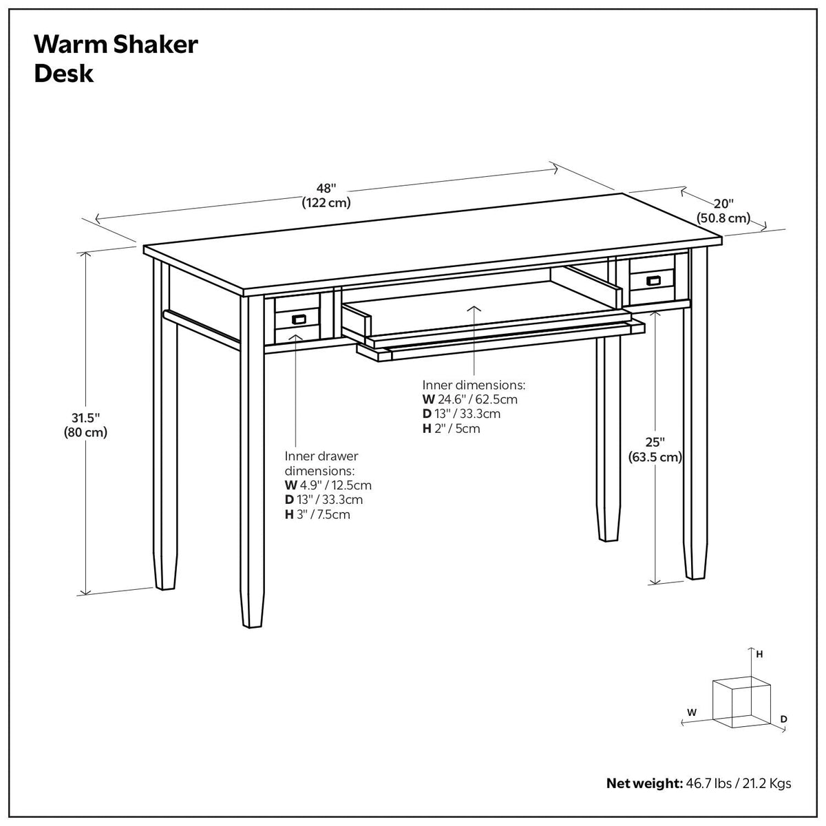 Handcrafted Wooden Writing Desk with Storage Drawers - Multiple Colors, photo 30 of 39