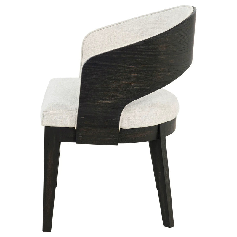 Leandro Upholstered Dining Arm Chair Cream (Set of 2) by Unique Piece Furniture