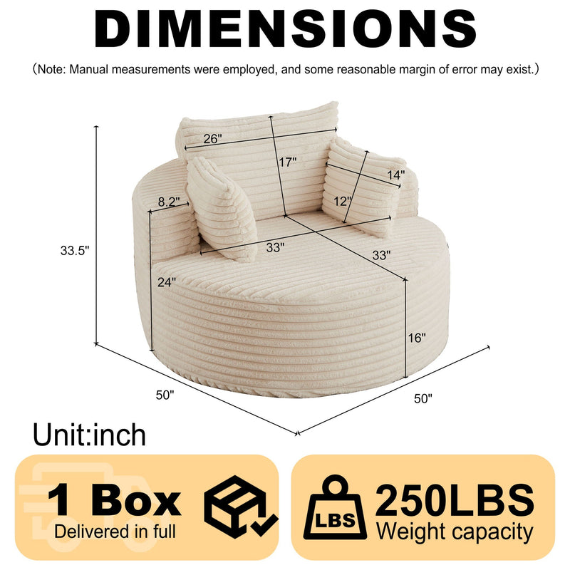 Modern Single Sofa With Backrest Pillow For Living Room by HouseOfZazla