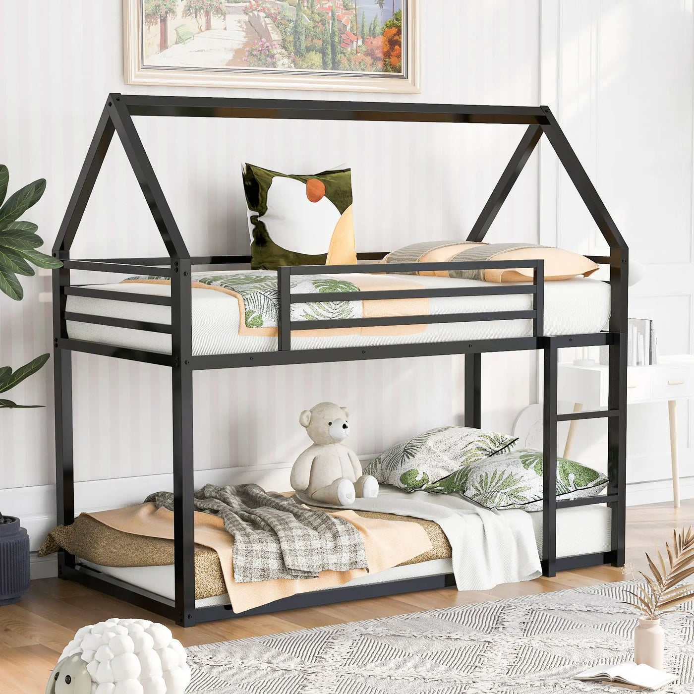 House Bunk Bed With Built In Ladder by HouseOfZazla
