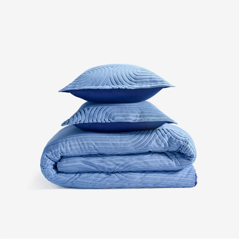 BedGear Performance King Duvet Set - Stonewash Blue/Racetrack by HouseOfZazla