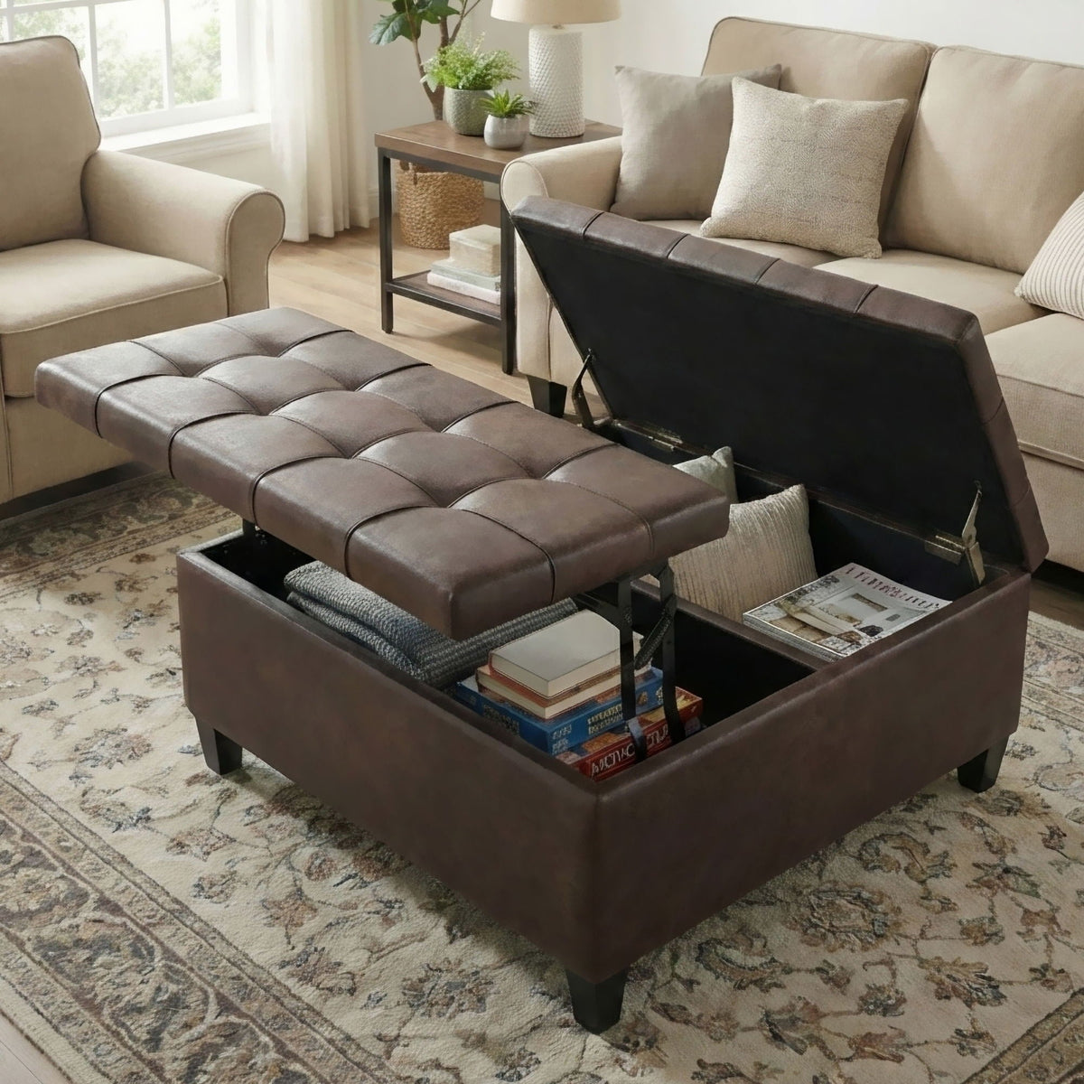 Harrison - Large Coffee Table Storage Ottoman, photo 22 of 25