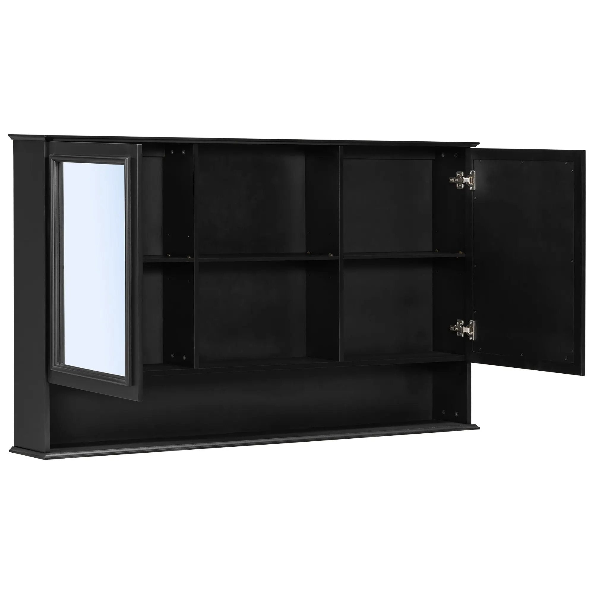 Double Sink Bathroom Vanity Set with Wall Mount Mirror Cabinet by HouseOfZazla