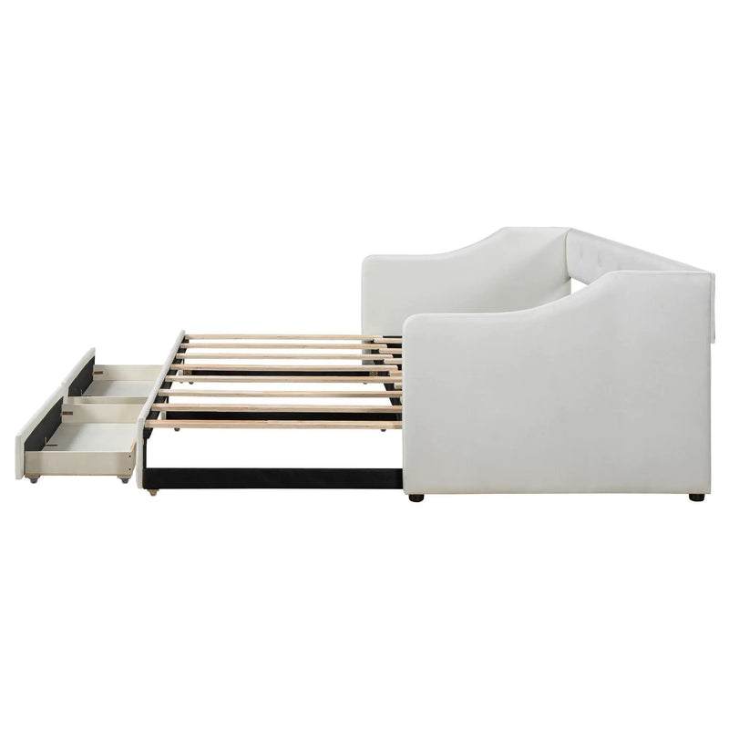 Upholstered Daybed With 2 Drawers by HouseOfZazla