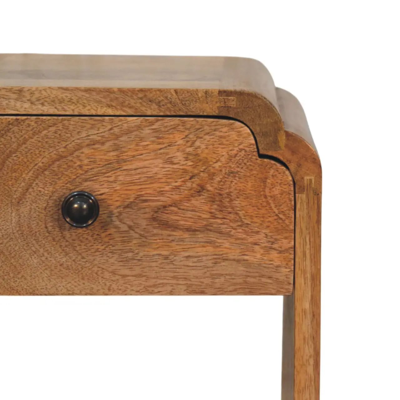 Newton Mini Oak-ish Nightstand with a Drawer and Open Shelf by HouseOfZazla