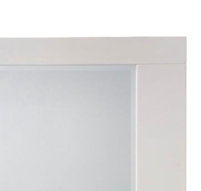 High Gloss White Mirror with Beveled Edge - Naima II, photo 4 of 4