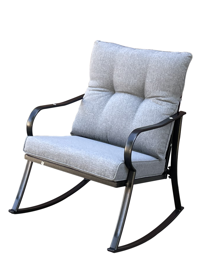 Rocker Set Chair and Teapoy Medium Grey by HouseOfZazla