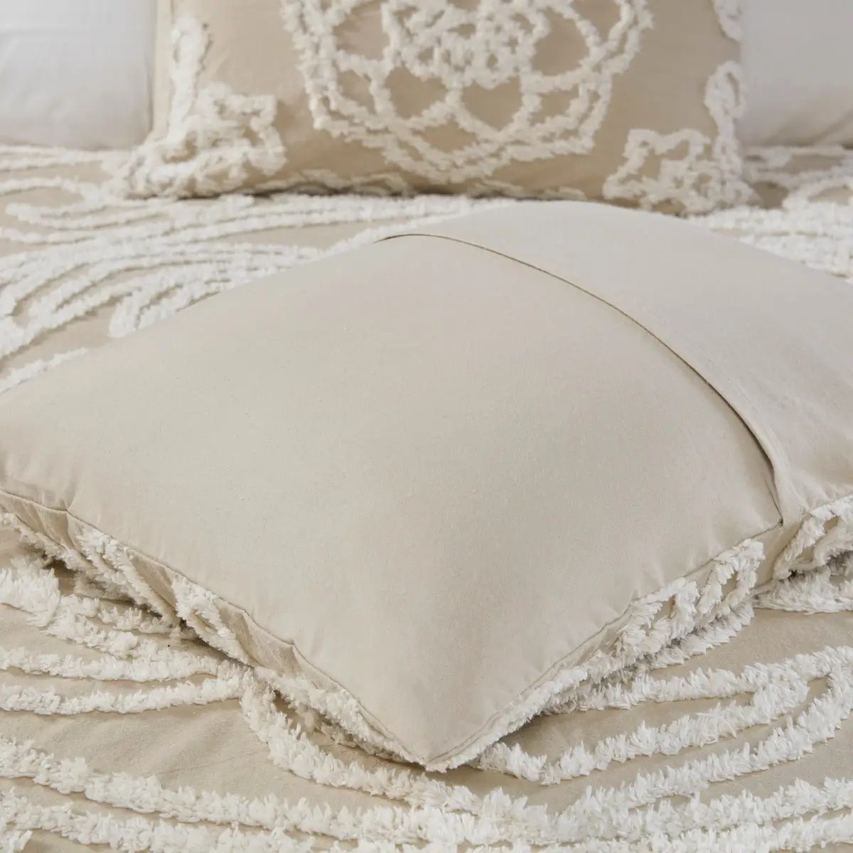 King/Cal King 3 Piece Tufted Cotton Duvet Cover Set by HouseOfZazla