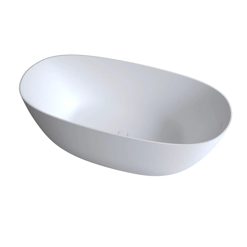 69" Freestanding Bathtub Resin Stone Soaking Tub by HouseOfZazla