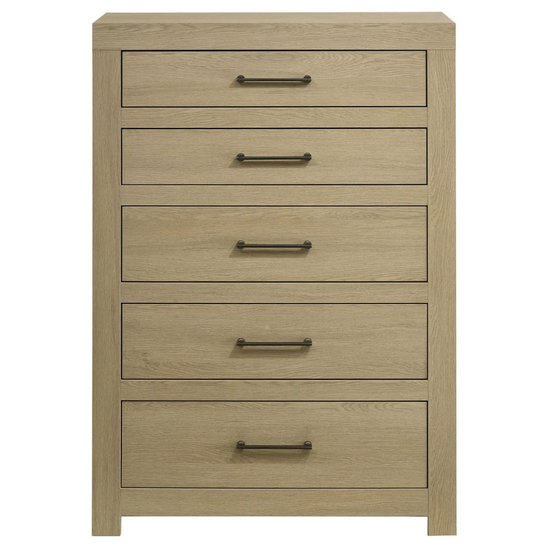 Hendricks 5-drawer Bedroom Chest of Drawers Light Oak by Unique Piece Furniture