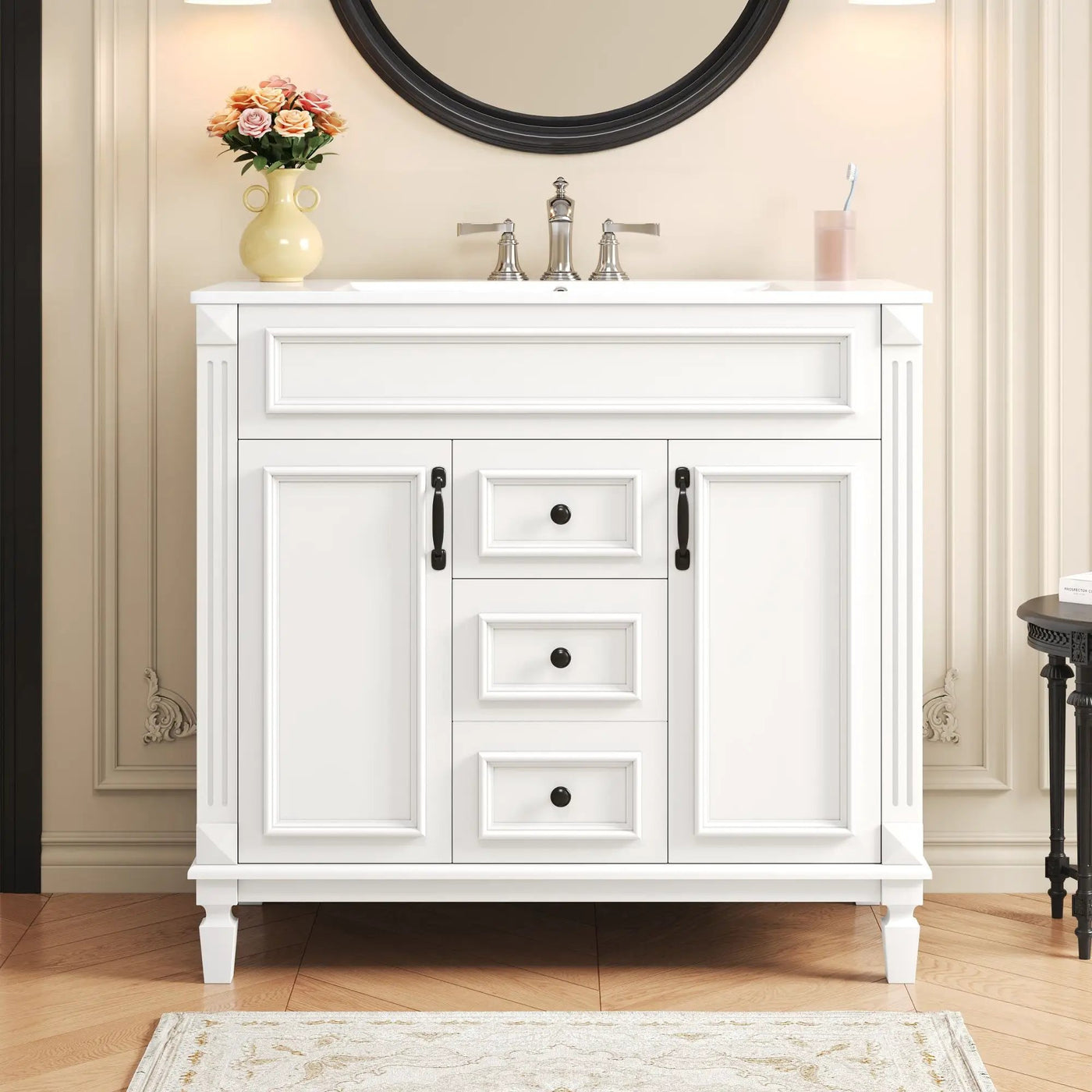 Bathroom Vanity With Top Sink and Soft-Closing Storage by HouseOfZazla