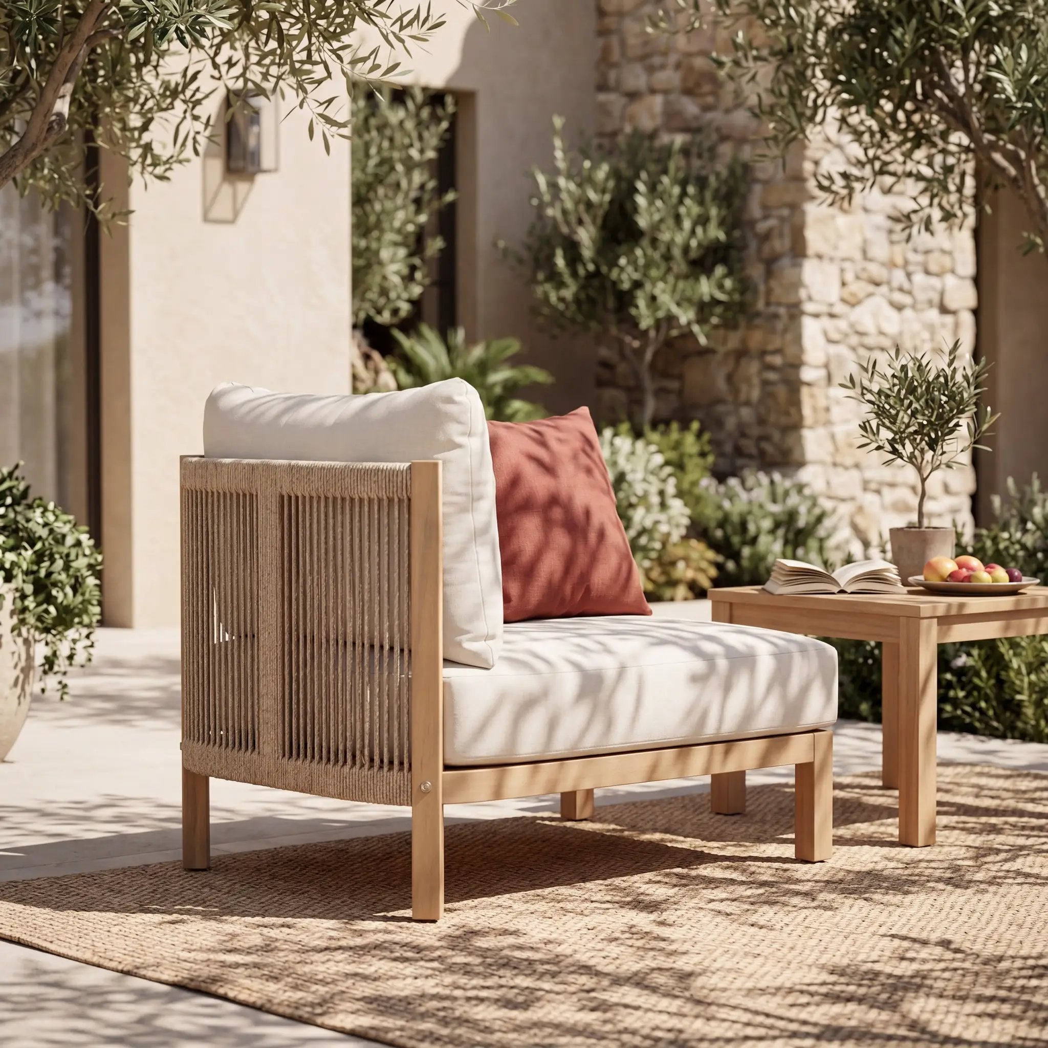 Acacia Wood Patio Furniture Club Chair by HouseOfZazla