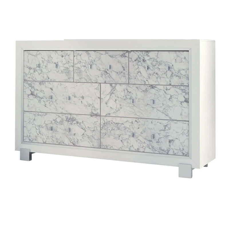 Skye - Marble Dresser - White by Unique Piece Furniture