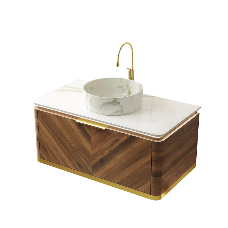 DIPA 36" Wall-Mounted Carrara Bathroom Vanity by HouseOfZazla