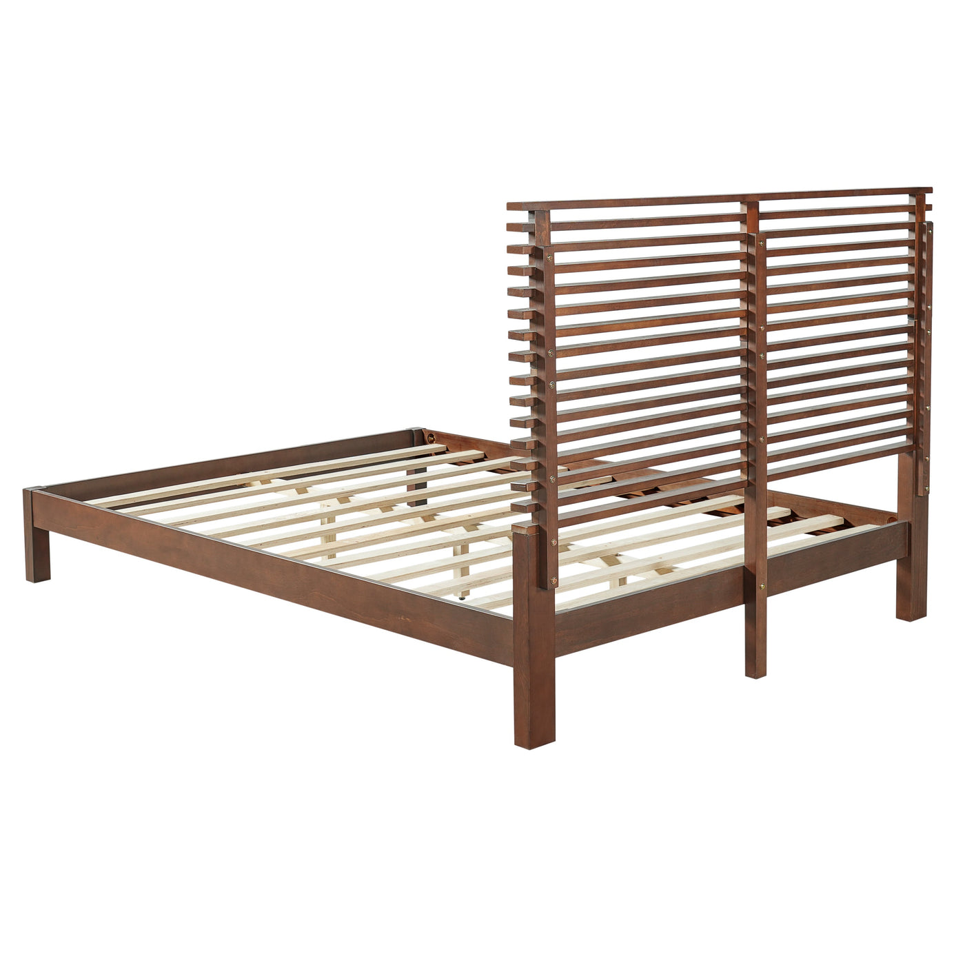 Premium Solid Wood Queen Size Platform Bed Frame by HouseOfZazla