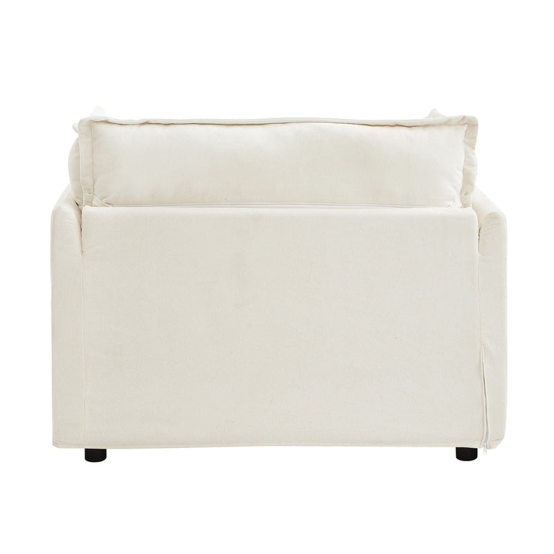 Modern Armchair Sofa With Movable Ottoman by HouseOfZazla
