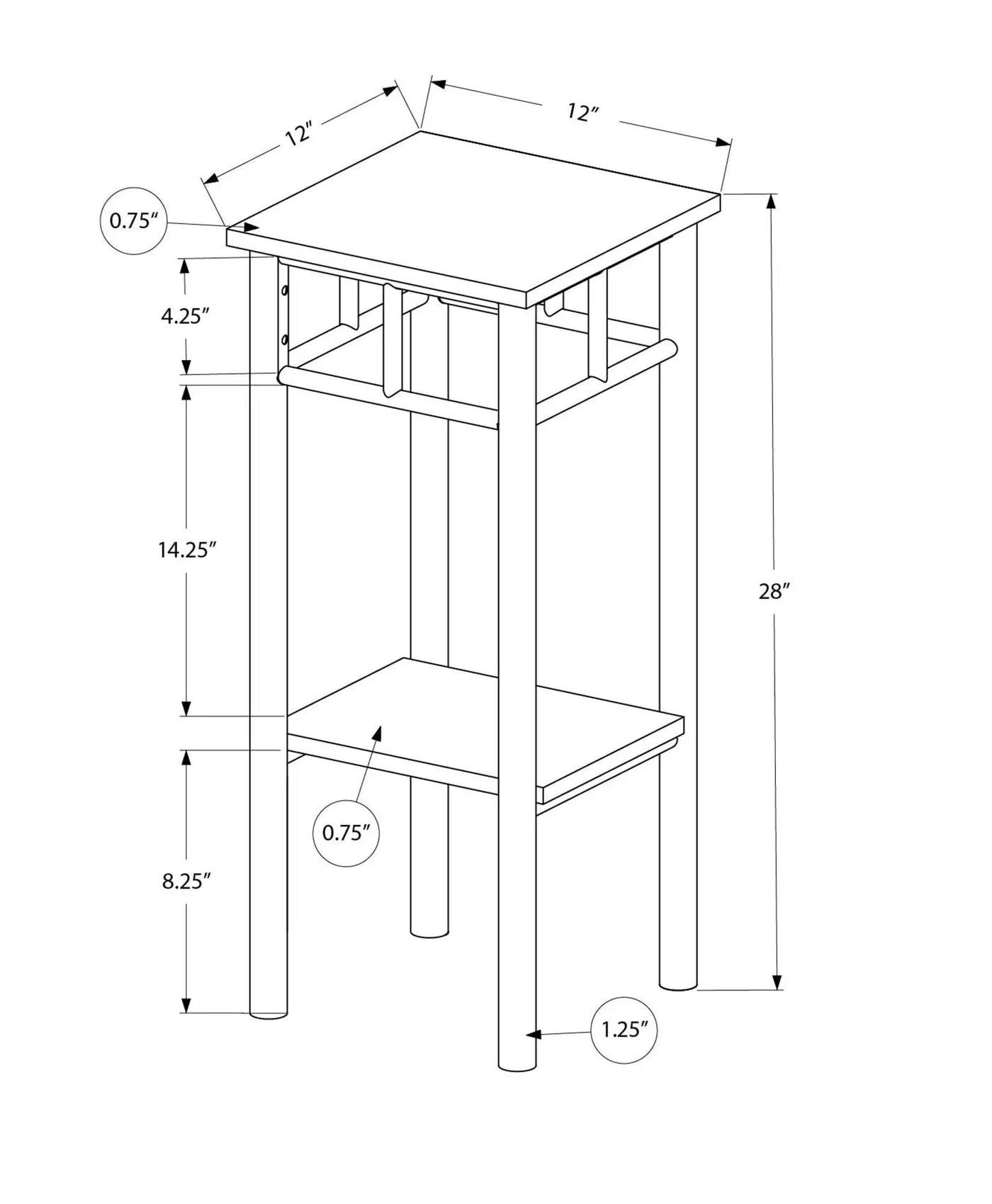 Accent Table, Square, Contemporary & Modern Design by Unique Piece Furniture