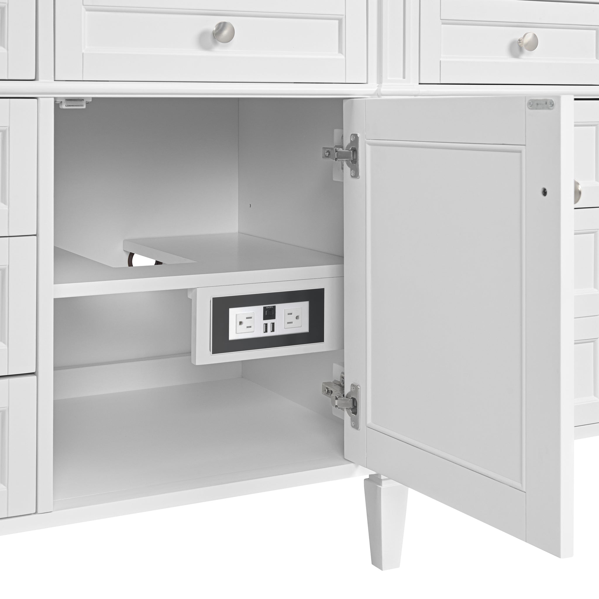 James Martin Brittany 84" Double Bathroom Vanity, Bright White by James Martin