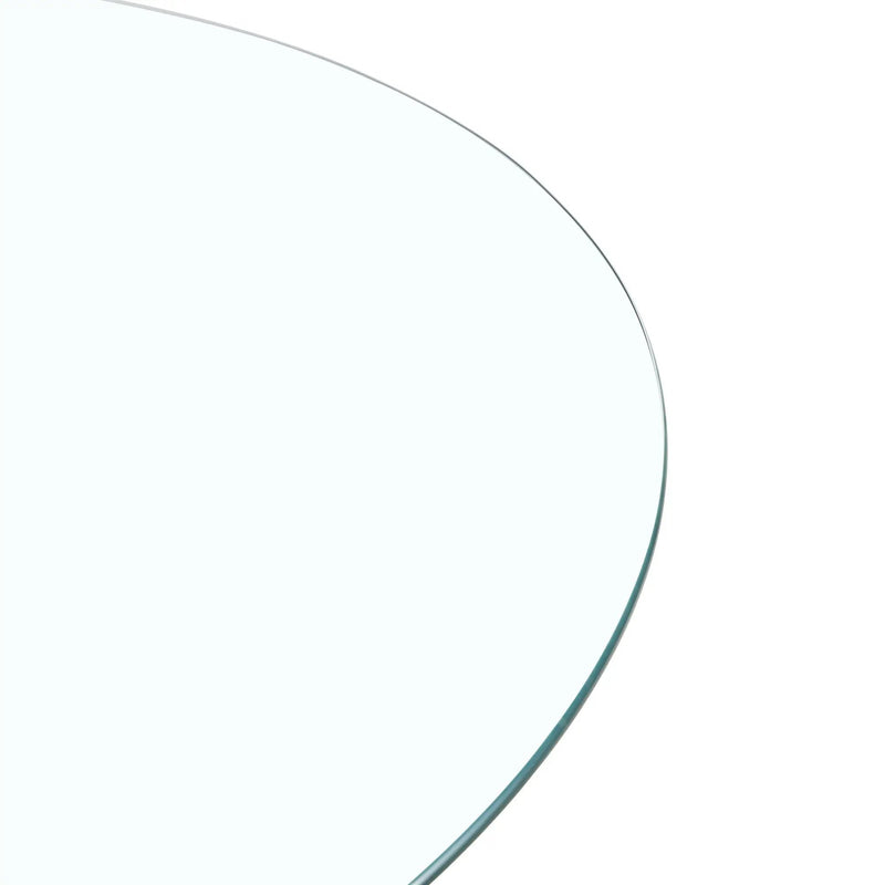 Modern Minimalist Circular Dining Table With Glass Top And Electroplated Metal Legs For Restaurants And Living Rooms - Silver / Transparent by Unique Piece Furniture