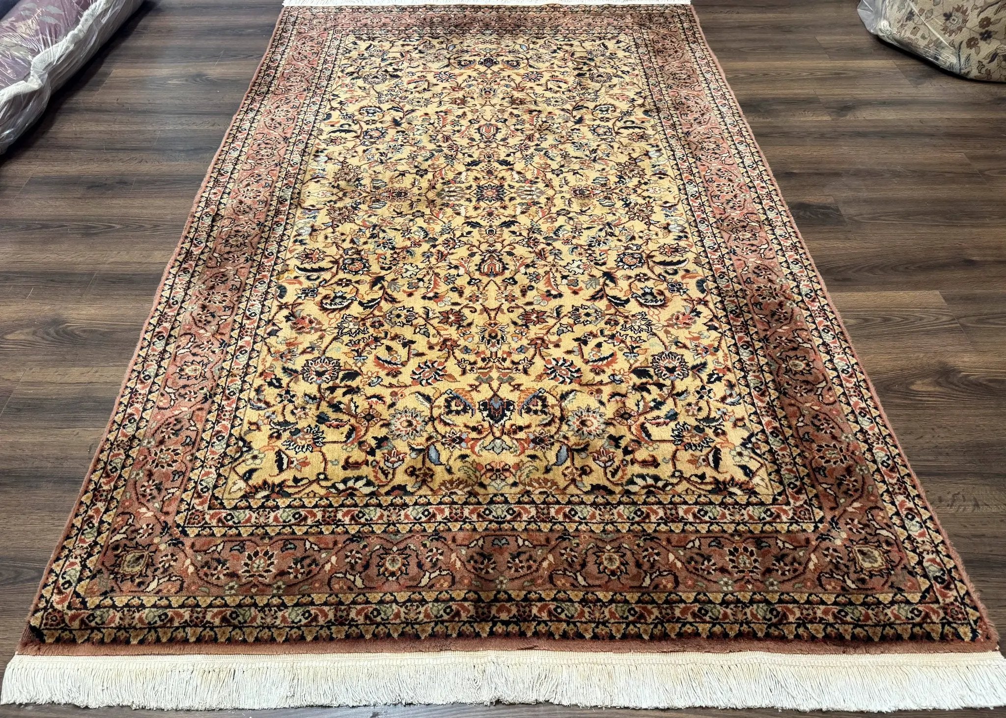 Indo Persian Rug 5x8, Light Tan/Camel, Allover Design by Jewel Rugs